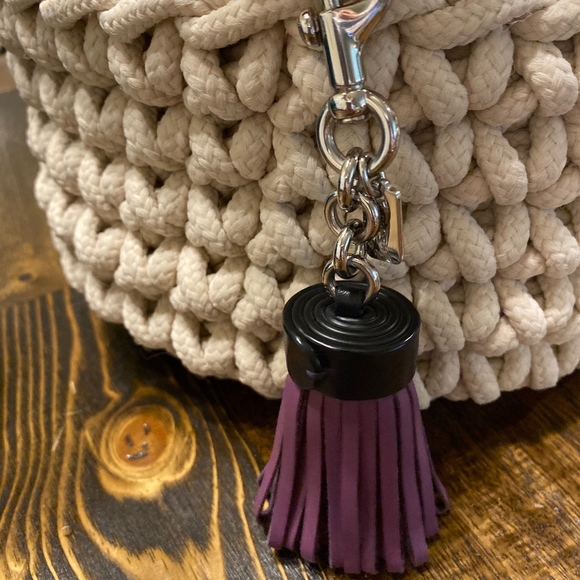 Coach Accessories - Coach Leather Tassel Bag Charm, Purple